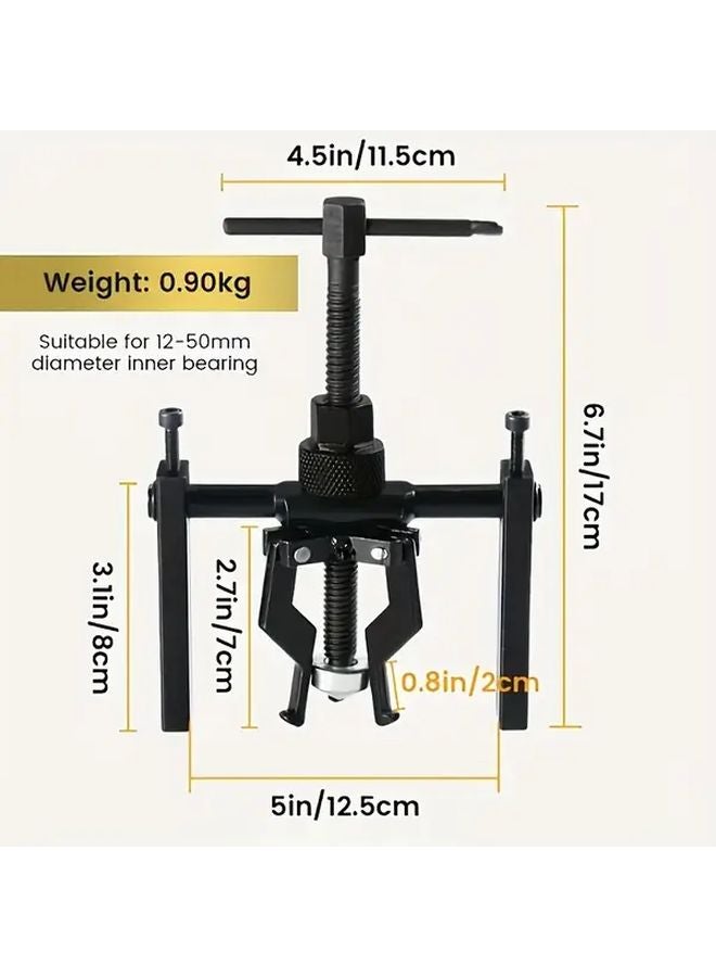 H 06 Model Heavy Duty Carbon Steel Three Claw Adjustable Bearing Puller Tool - Image 5